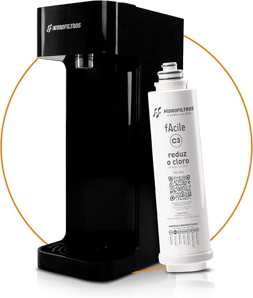 Purificador de Água Facile com Refil C3 Hidrofiltros